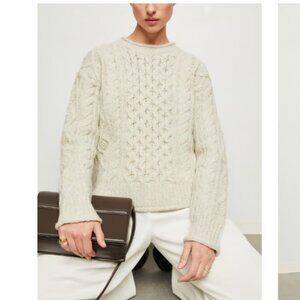 Alex Mill Cream Cable Knit Sweater